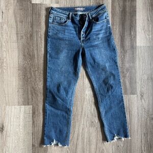 Just USA Distressed Blue Ankle Jeans